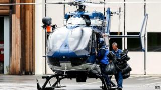 Mountain rescue teams at the Mollaret base in Chamonix in the French Alps in France, on 13 August 2014.