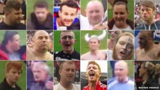 Photos of people who invaded the pitch