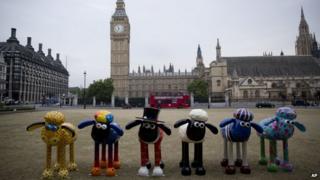 Shaun the Sheep sculptures