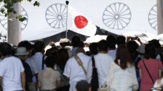 Several Japanese lawmakers visited the war shrine on Friday
