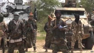 A file picture of a video released by Boko Haram showing their leader