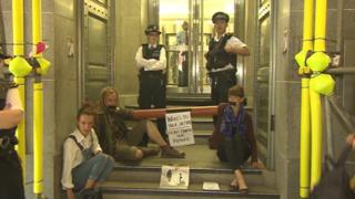 protesters at defra