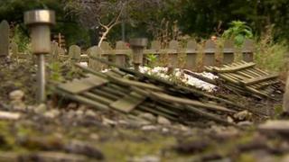 Damaged graves