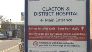 Clacton Hospital sign