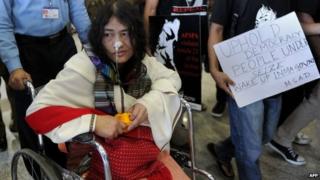 March 3, 2013 photo of activist from Manipur, Irom Sharmila