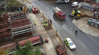 Scene of the accident in Falmouth
