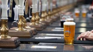 Beer being poured