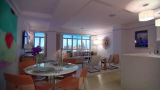 Interior of luxury flat in Carlton House complex