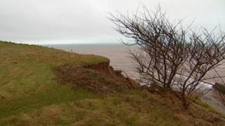 Coastal erosion in Sidmouth