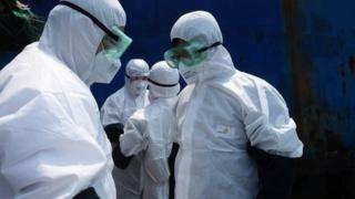 Ebola workers in Sierra Leone