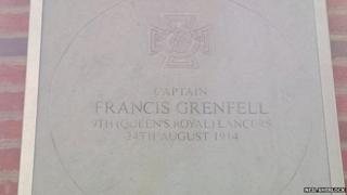 Francis Grenfell's commemorative paving slab