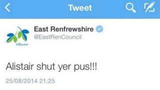 East Renfrewshire Council tweet