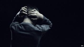 A depressed young boy