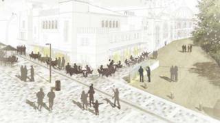 Artist's impression of the proposed Studio Theatre cafe-bar terrace