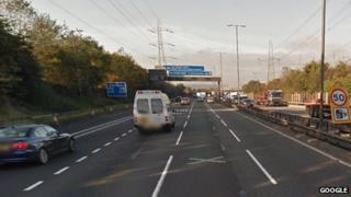M6 near Perry Barr, Birmingham