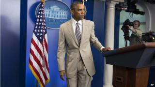 President Obama at a press conference in the White House on 28 August, 2014.