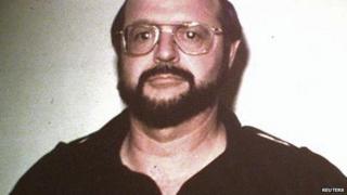 A booking mugshot by the FBI shows John Arthur Walker, Jr. after his arrest in 1985