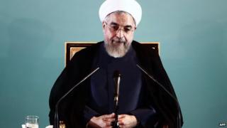 hassan rouhani during a press conference in tehran on august 30 2014