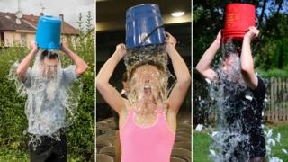 Montage of ice bucket challenges