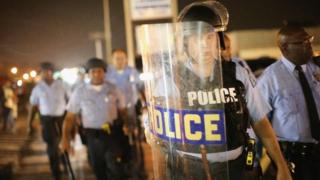 Police in Ferguson