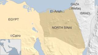 Map of North Sinai