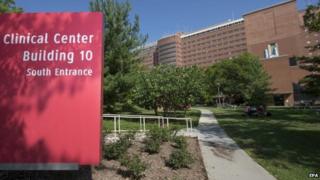 The Clinical Center Building, where the testing on humans with an experimental vaccine to prevent the Ebola virus has begun, at the National Institutes of Health (NIH) in Bethesda, Maryland, USA, 02 September 2014
