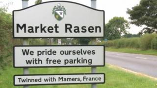 Sign near Market Rasen