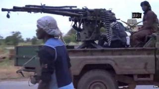 A screen-grab taken on 24 August 2014 from a video released by the Nigerian Islamist extremist group Boko Haram