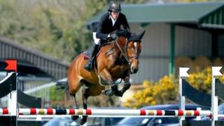 Kenneth Graham competing on Lenamore Lucy Lou in Hickstead