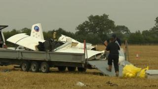 The wreckage is removed