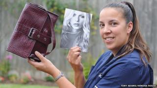 Care manager Lindsay Giess with the Kate Moss bag.