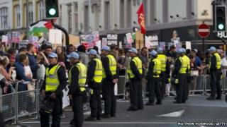 Police at the Nato Summit in Cardiff