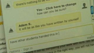 The online conversation between a student and Essay Yard