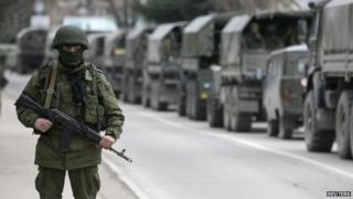 Russian military in Crimea, 1 Mar 14
