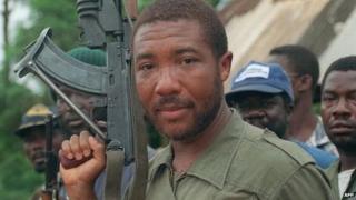 A photo dated 29 May 1990 shows rebel leader Charles Taylor