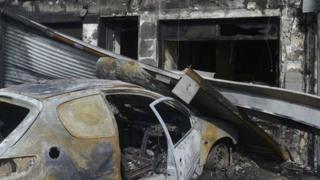 The restaurant was considerably damaged