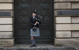 A piper in Edinburgh