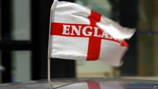 Flag of St George on a car