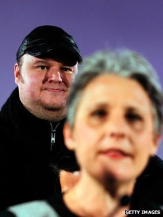 Kim Dotcom and Laila Harre