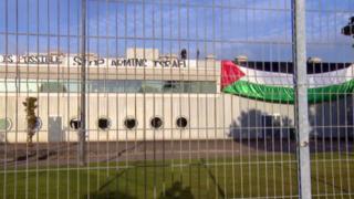 Pro-Palestinian activists at Thales