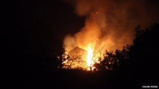 Barn fire