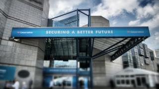 Entrance to the Conservative Party conference
