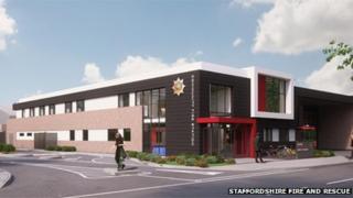 Artist's impression of new community fire station