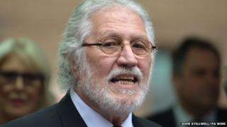 Dave Lee Travis outside Southwark Crown Court on Friday after being given a suspended sentence