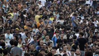 Protestors in Hong Kong