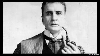 William Gillette as Sherlock Holmes in 1905