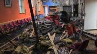 The Orange hall in Convoy was destroyed in the fire