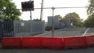 New barriers at Minety, nr Malmesbury