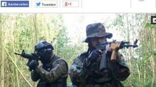 Screen grab of alleged jihadis in Ardennes - from Belgian nieuwsblad.be website