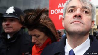 Chris Huhne arriving for sentencing on 11 March 2013